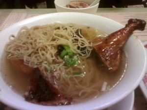 noodles with Peking duck