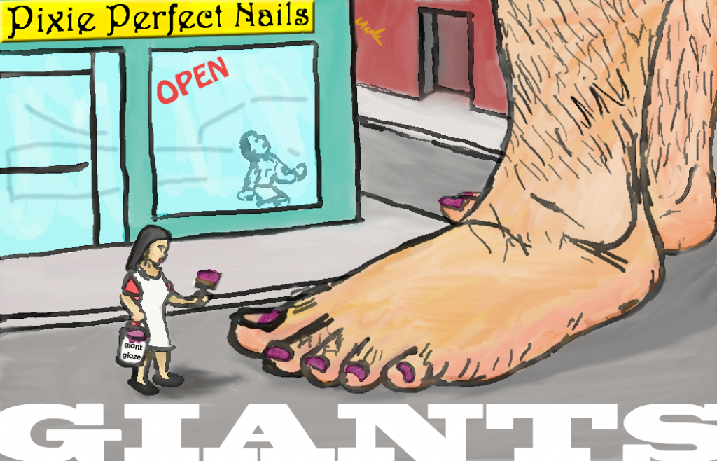 "Giants" card illustration for the game Widget
