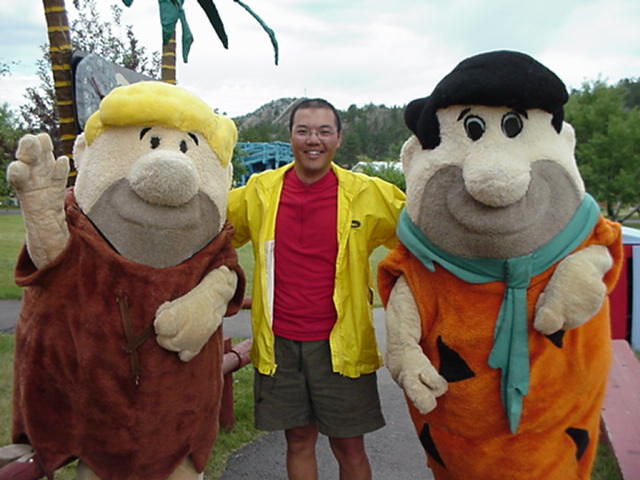 hanging with Fred and Barney